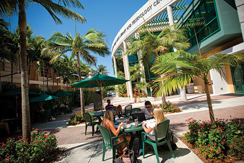 Students Outside Music Library