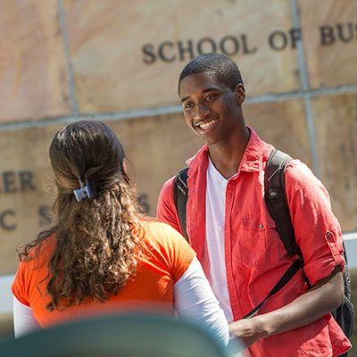 Students Talking Outdoors