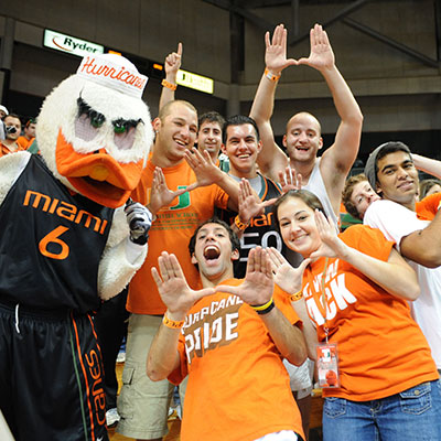 Fans at Basketball Game