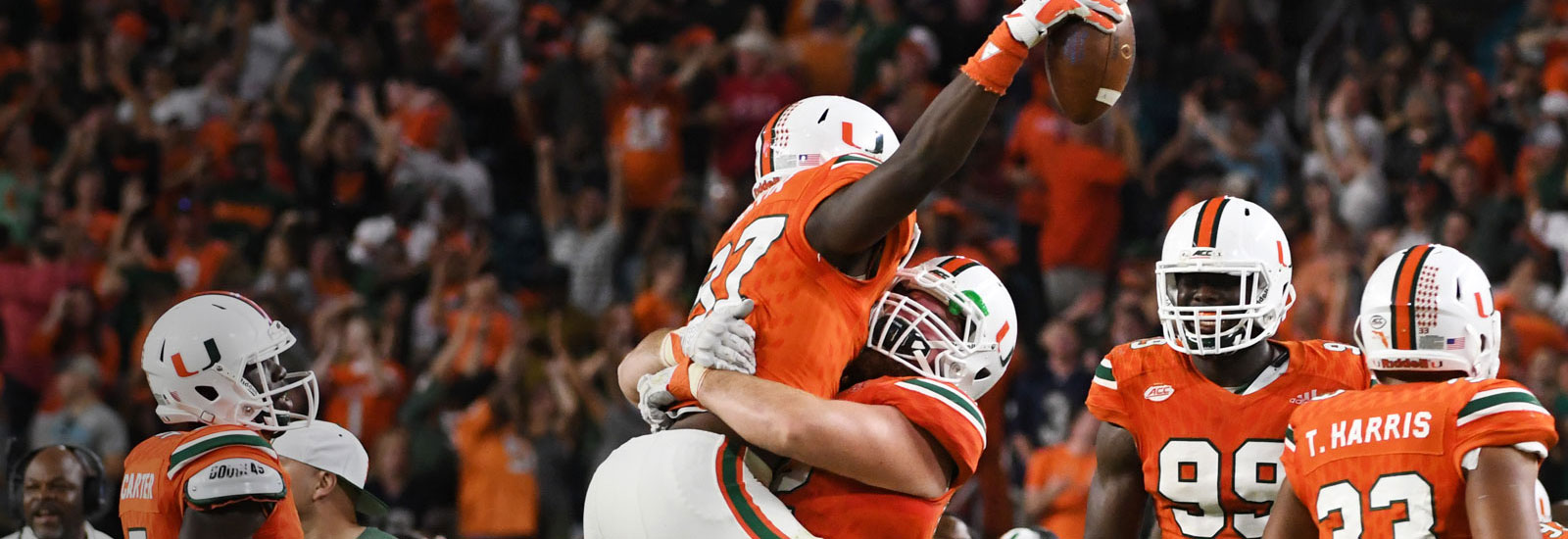 Hurricane Football team celebrates